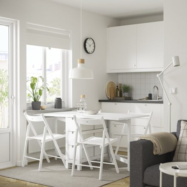 Sleek White Dining Set