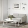 2 Seat Sofa Beige Brown Black